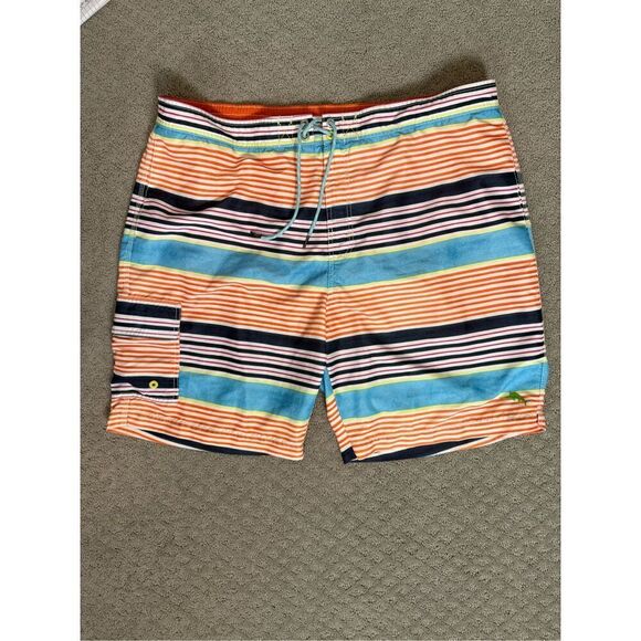 Tommy Bahama XXL Multicolor Striped Swim Trunks - Picture 1 of 8